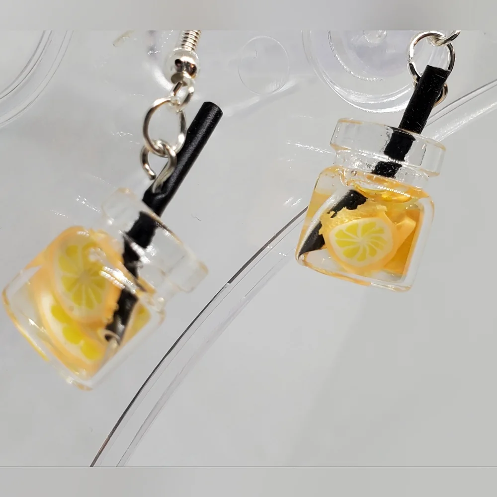 7/$10 Mini Fruit Jar Earrings, New